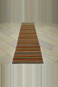 Stripe Turkey Kars Kilim Rug Runner 2.6x10 76,306 - Turkish Rug Runner  $i