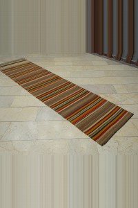 Stripe Turkey Kars Kilim Rug Runner 2.6x10 76,306 - Turkish Rug Runner  $i
