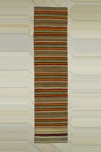 Turkish Rug Runner Stripe Turkey Kars Kilim Rug Runner 2.6x10 76,306