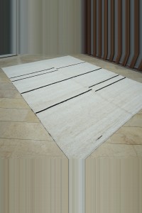 Striped Design Hemp Carpet Rug 9x12 264,362 - Turkish Carpet Rug  $i