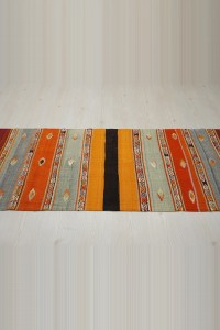 Striped Turkish Sivas Flat Weave Rug Runner 3x8 78,257 - Turkish Rug Runner  $i
