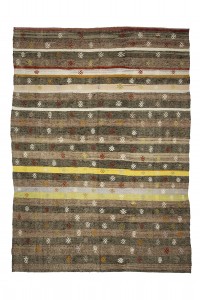 Turkish Kilim Rug Striped Vintage Turkish Kilim Rug 7x9 196,288