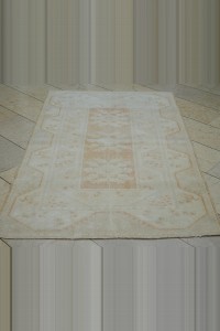 Terracotta Color Wool Milas Rug 4x6 118,192 - Oushak Rug  $i