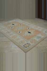 Terracotta Turkish Milas Wool Rug 6x9 183,263 - Oushak Rug  $i