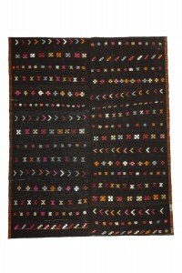 Turkish Brown Kilim Rug 8x9 Feet  230,283 - Goat Hair Rug  $i