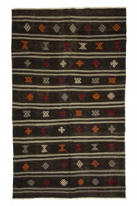 Goat Hair Rug Turkish Goat Hair Woven Kilim Rug 5x9 Feet  160,264