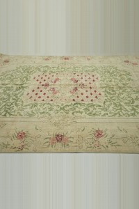 Turkish Green Rug 7x9 Feet 198,270 - Oushak Rug  $i