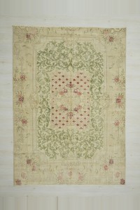 Turkish Green Rug 7x9 Feet 198,270 - Oushak Rug  $i