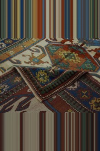 Turkish Old Design Vintage Colorful Rug 5x7  140,219 - Turkish Carpet Rug  $i