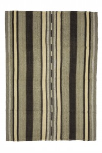 Grey Turkish Rug Turkish Striped Kilim Rug 5x8 Feet  163,230