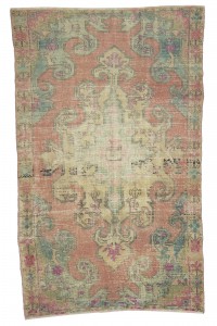 Oushak Rug Turkish Vintage Rug 4x7 Feet 124,213