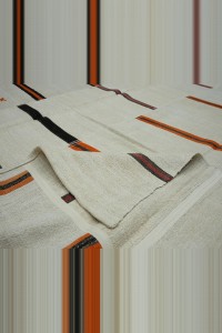 Vintage Hemp Kilim Rug 10x11  300,343 - Turkish Hemp Rug  $i