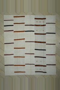Turkish Hemp Rug Vintage Hemp Kilim Rug 10x11  300,343